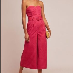 Anthropologie Etttwa Strapless Jumpsuit Size 12